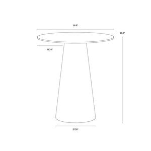 Damon Bar Table - Gunmetal