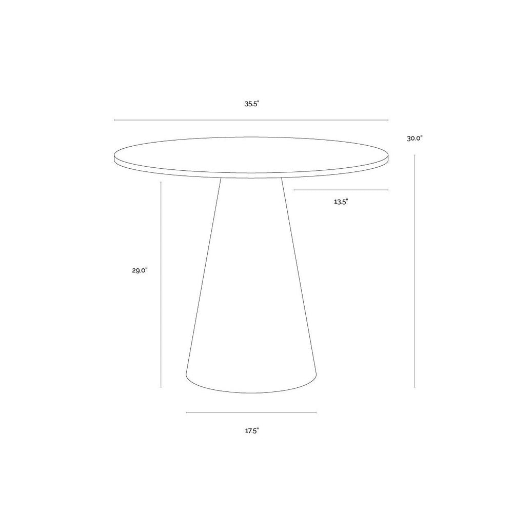 Damon Bistro Table - Gold - 35.5"
