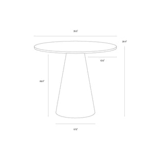 Damon Bistro Table - Gunmetal - 35.5"