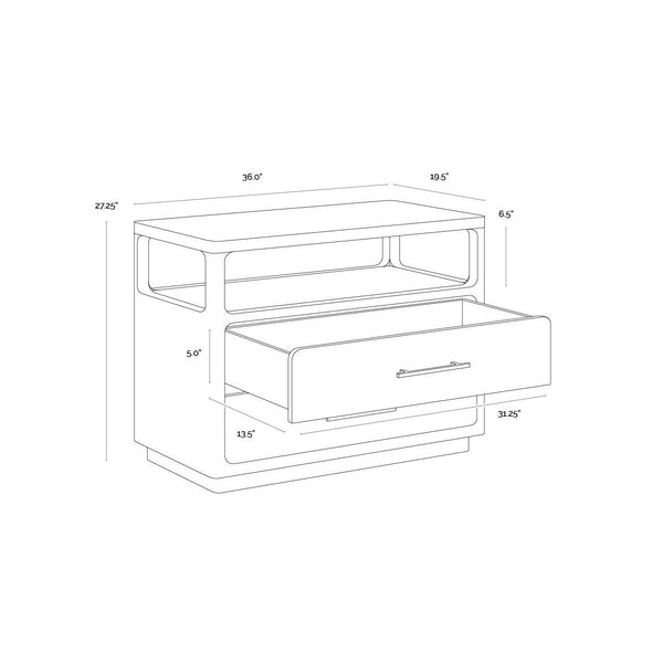 Danette Nightstand - Black