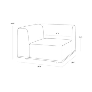 Darren Modular Corner Chair - Moto Stucco