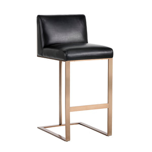 Dean Barstool - Antique Brass - Cantina Black