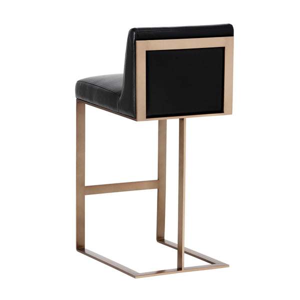 Dean Barstool - Antique Brass - Cantina Black