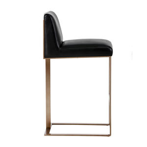 Dean Barstool - Antique Brass - Cantina Black