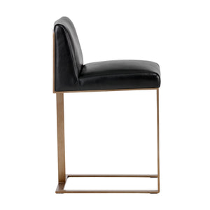 Dean Counter Stool - Antique Brass - Cantina Black
