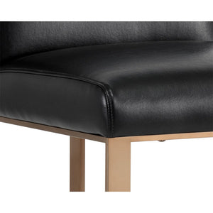 Dean Counter Stool - Antique Brass - Cantina Black