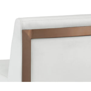 Dean Counter Stool - Antique Brass - Cantina White