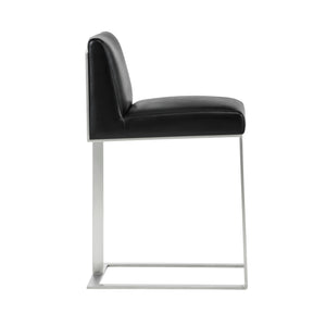 Dean Counter Stool - Stainless Steel - Cantina Black