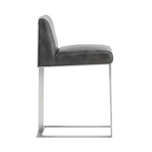Dean Counter Stool - Stainless Steel - Cantina Magnetite