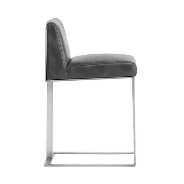 Dean Counter Stool - Stainless Steel - Cantina Magnetite