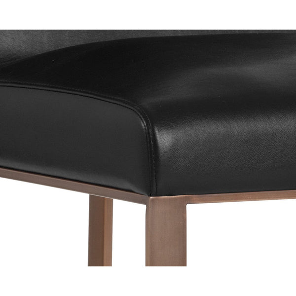 Dean Dining Chair - Antique Brass - Cantina Black