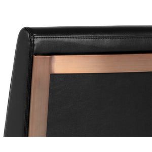 Dean Dining Chair - Antique Brass - Cantina Black