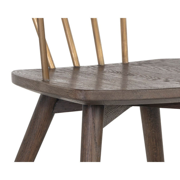 Demi Dining Armchair - Distressed Brown