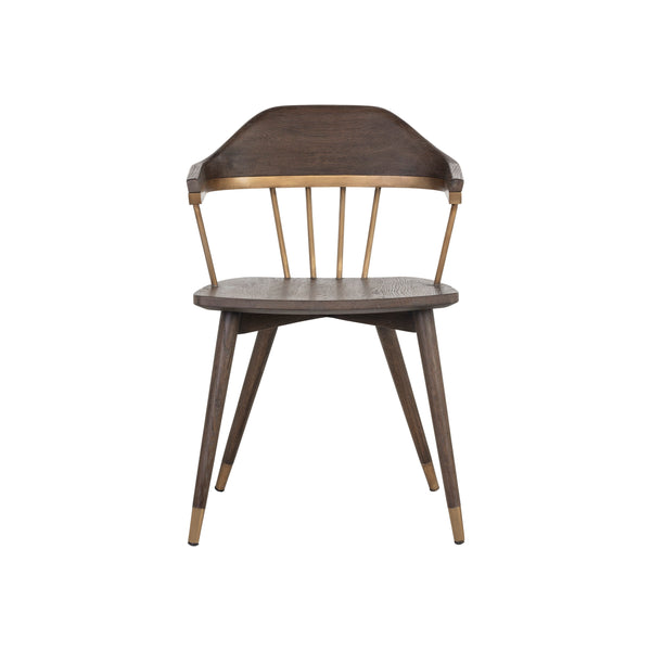 Demi Dining Armchair - Distressed Brown