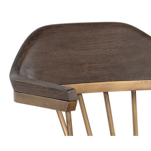 Demi Dining Armchair - Distressed Brown