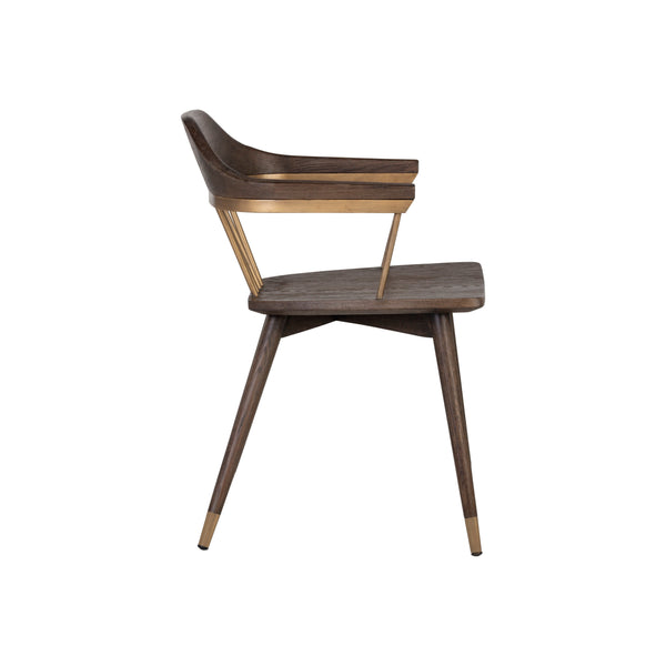 Demi Dining Armchair - Distressed Brown