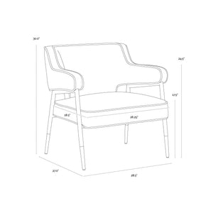 Derome Lounge Chair - Bravo Portabella