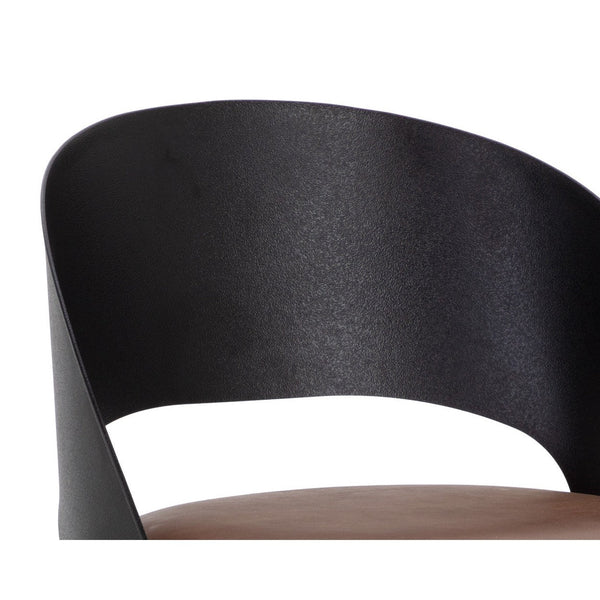 Dezirae Barstool - Black - Cognac Leather