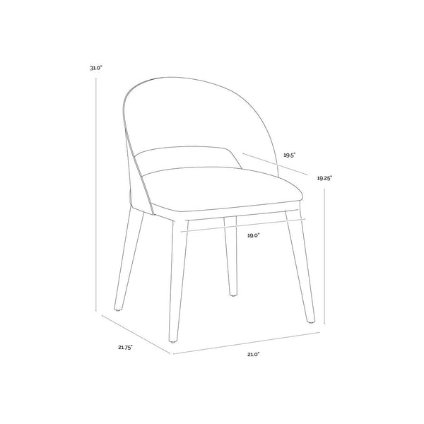 Dezirae Dining Chair - Black - Cognac Leather