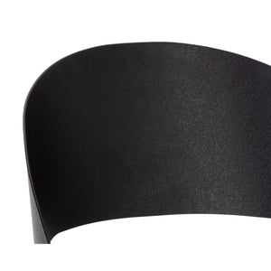 Dezirae Dining Chair - Black - Cognac Leather