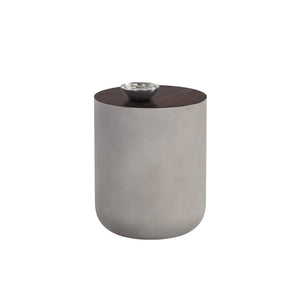 Diaz End Table - Grey - Wood Grain Brown
