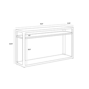 Doncaster Console Table - Smoke Grey