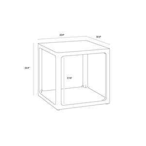 Doncaster Side Table - Smoke Grey