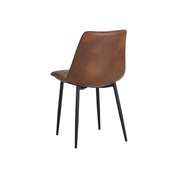 Drew Dining Chair - Black - Bravo Cognac