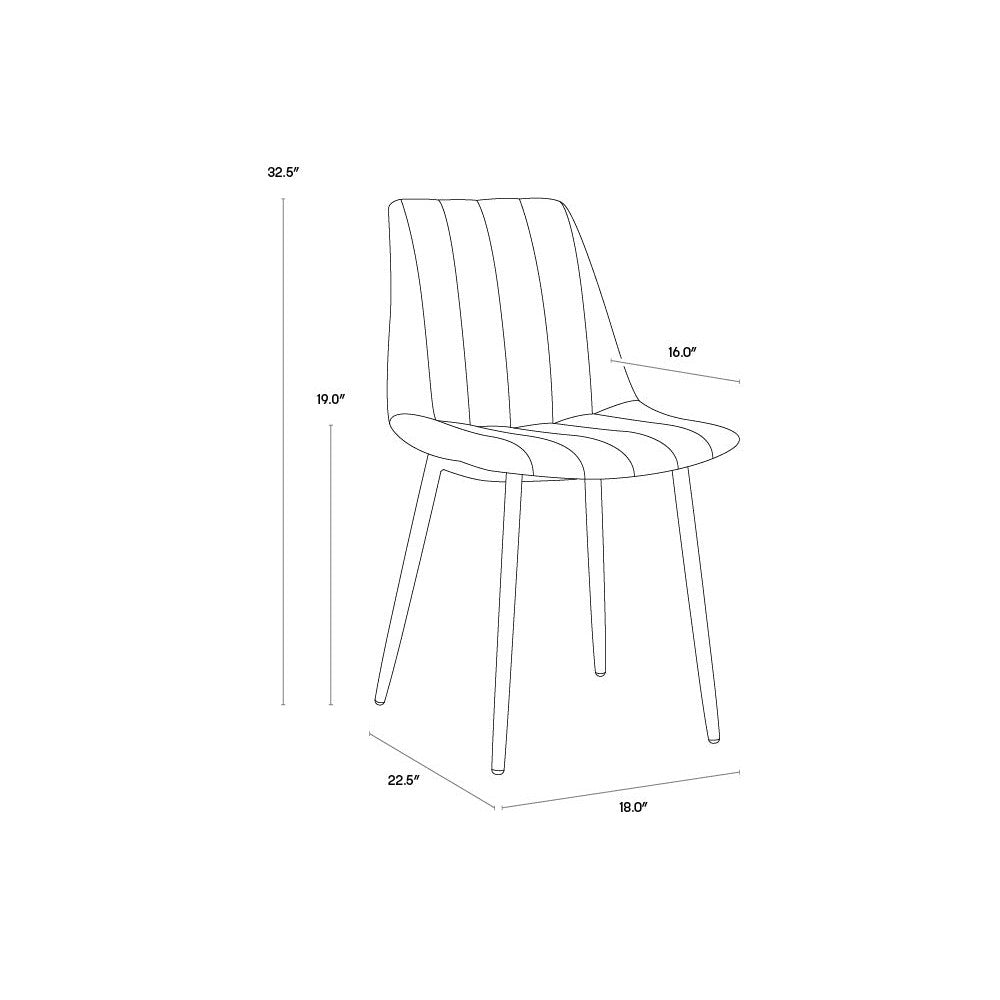 Drew Dining Chair - Black - Bravo Portabella