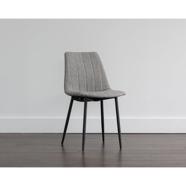 Drew Dining Chair - Black - Light Grey