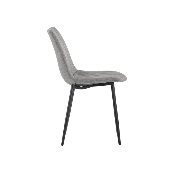 Drew Dining Chair - Black - Light Grey