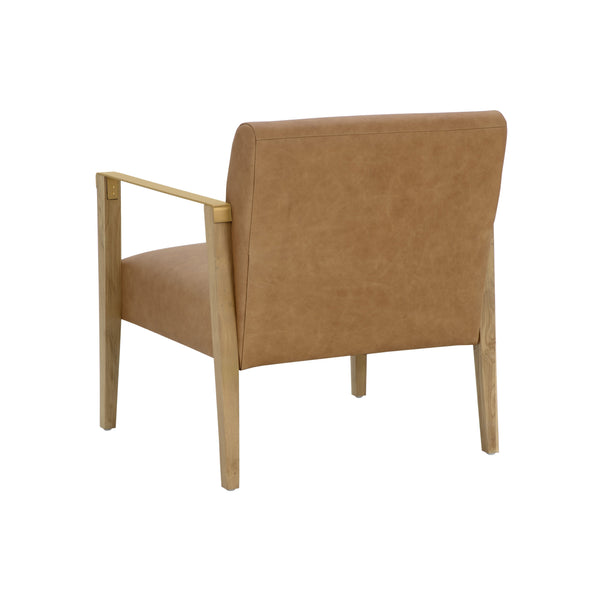 Earl Lounge Chair - Rustic Oak - Ludlow Sesame Leather