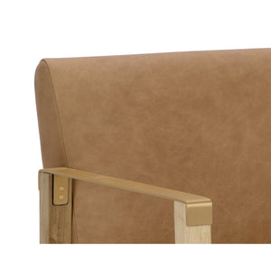 Earl Lounge Chair - Rustic Oak - Ludlow Sesame Leather