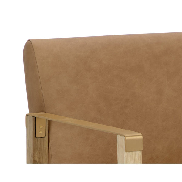 Earl Lounge Chair - Rustic Oak - Ludlow Sesame Leather