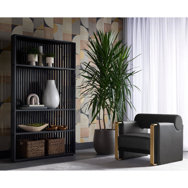 Edgar Lounge Chair - Bravo Black / Abbington Black