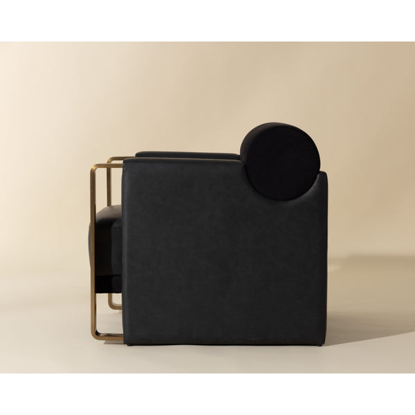 Edgar Lounge Chair - Bravo Black / Abbington Black