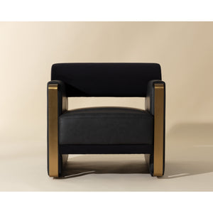 Edgar Lounge Chair - Bravo Black / Abbington Black