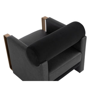 Edgar Lounge Chair - Bravo Black / Abbington Black