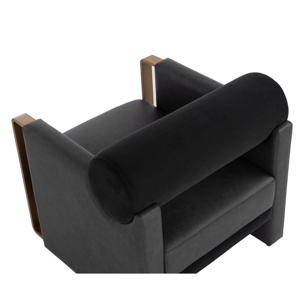 Edgar Lounge Chair - Bravo Black / Abbington Black
