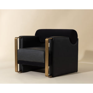 Edgar Lounge Chair - Bravo Black / Abbington Black