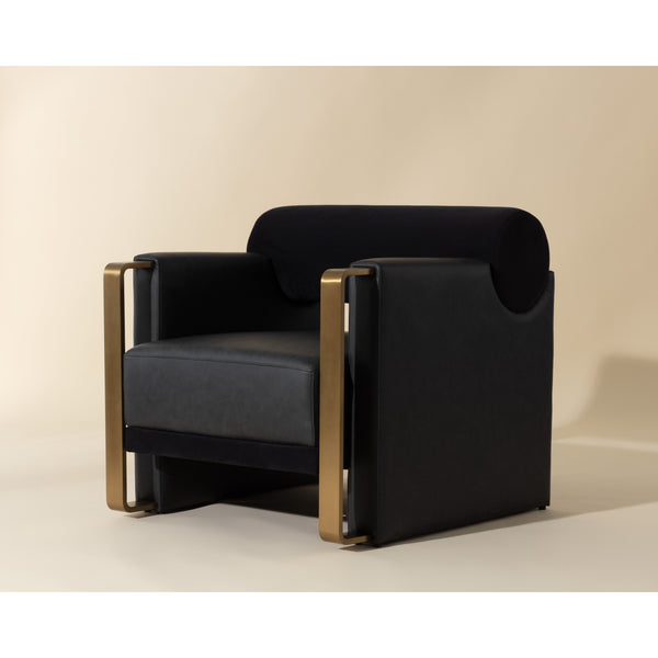 Edgar Lounge Chair - Bravo Black / Abbington Black