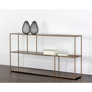 Eiffel Low Bookcase Large - Antique Brass