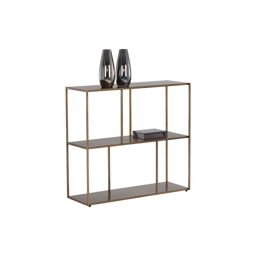 Eiffel Low Bookcase Medium - Antique Brass