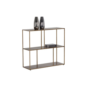 Eiffel Low Bookcase Medium - Antique Brass