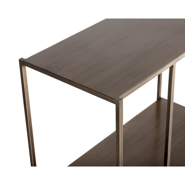 Eiffel Low Bookcase Medium - Antique Brass