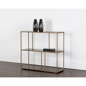 Eiffel Low Bookcase Medium - Antique Brass