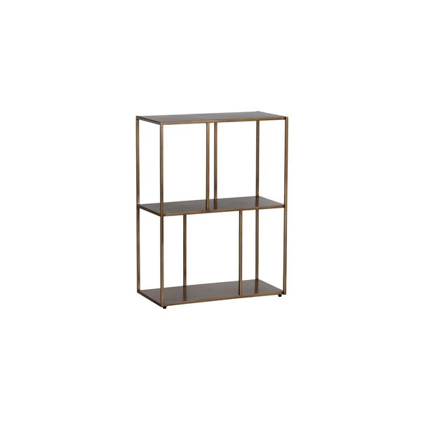Eiffel Low Bookcase Small - Antique Brass