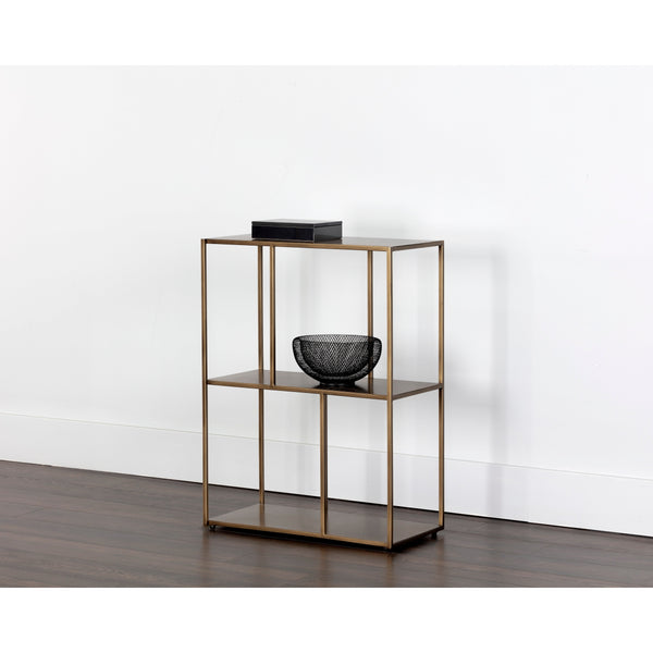 Eiffel Low Bookcase Small - Antique Brass