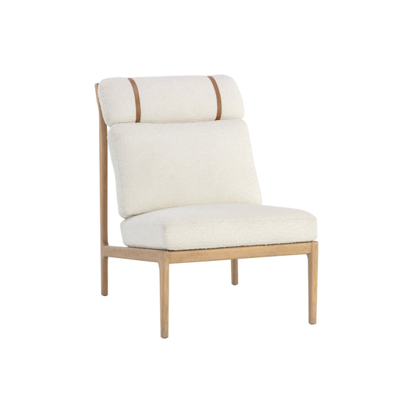 Elanor Lounge Chair - Light Oak - Altro White