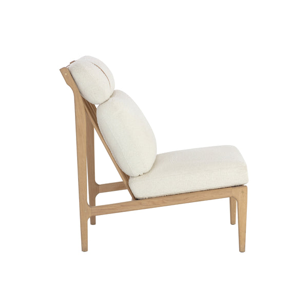 Elanor Lounge Chair - Light Oak - Altro White